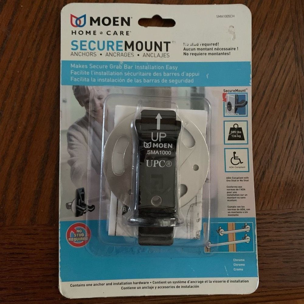 Moen Home Care Secure Mount SMA1005CH Grab Bar Mounting Anchor *New*